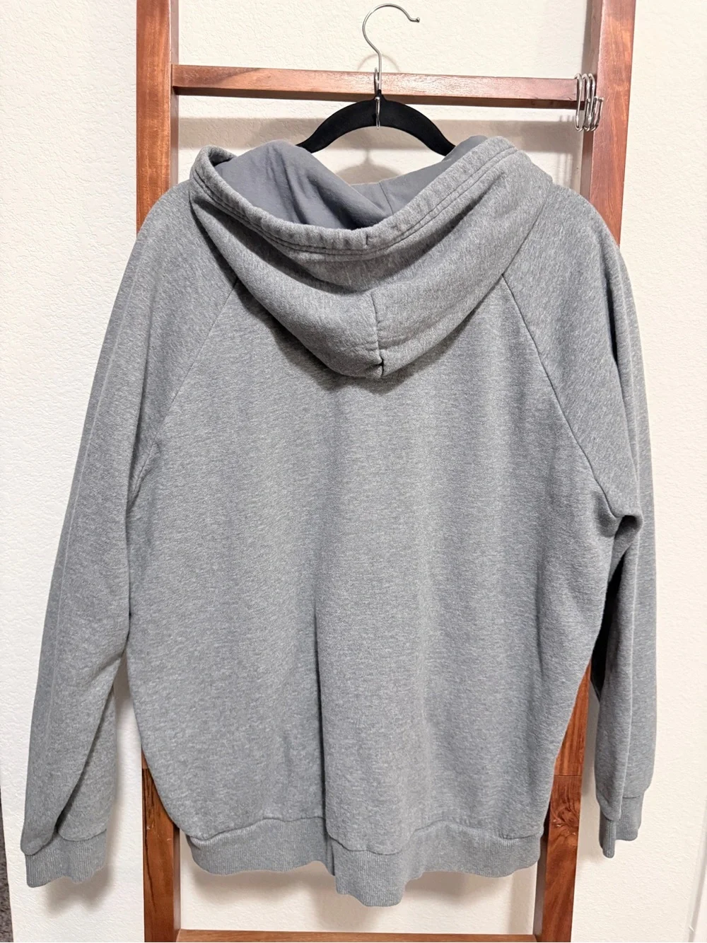 Under Armour Men’s Gray Full-Zip Hooded Sweatshirt Loose Fit Size LG